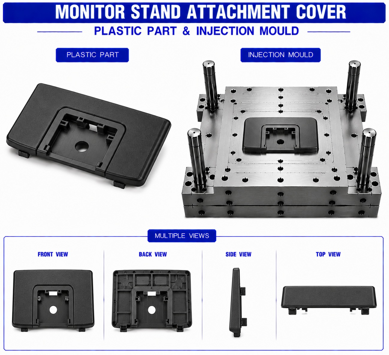 Monitor Plastic Stand Attachment Cover